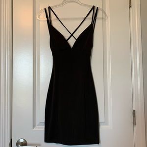 Mini sexy black dress